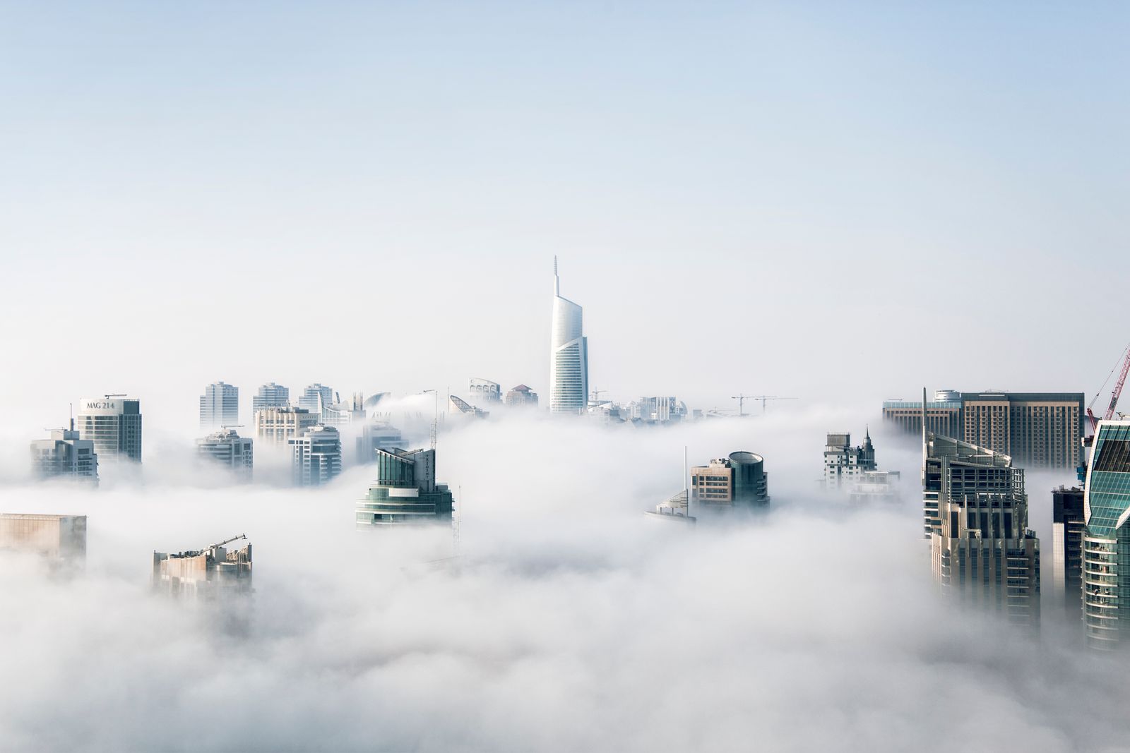 City skyline representing industry sectors connected by enterprise systems